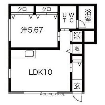 カーサその[1LDK/40.57m2]の間取図