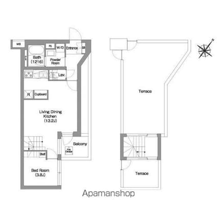 コンフォリア・リヴ渋谷本町[1LDK/47.26m2]の間取図