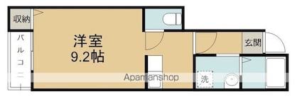 ｃｏｌｏｎｉａｌ藤松[1R/26.59m2]の間取図
