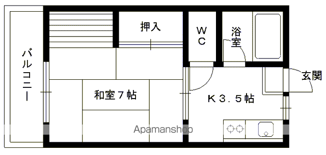 福岡市東区松島のマンションの間取り