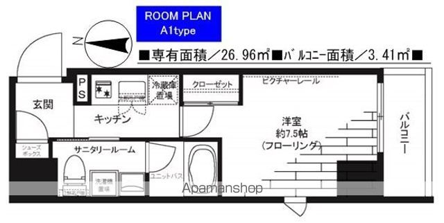 【新宿区榎町のマンションの間取り】