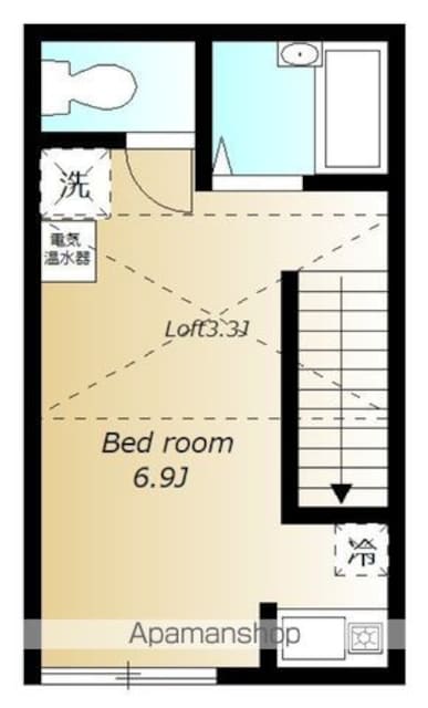 ラ・ターシェ[1R/18.27m2]の間取図