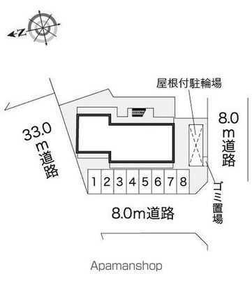レオパレス北新[1K/23.18m2]の配置図