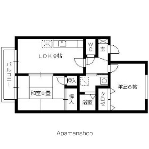 クレール津福Ⅱの間取り