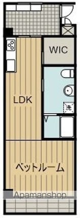 シーザーレジデンス福生[1LDK/50.85m2]の間取図