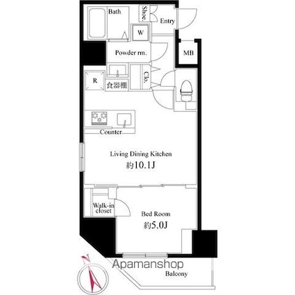 ハーモニーレジデンス浅草００２[1LDK/40.36m2]の間取図