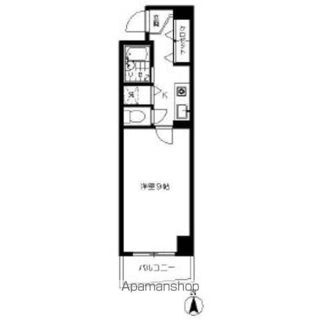 山本アビタシオン南館[1K/29.25m2]の間取図