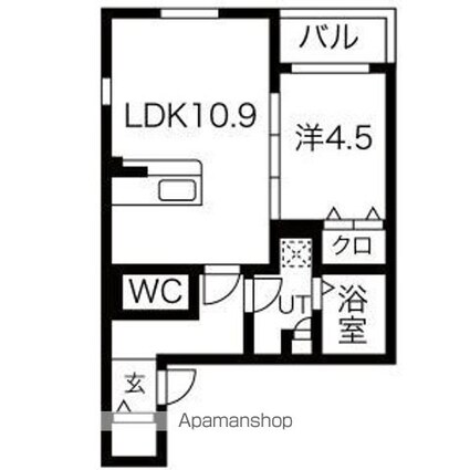 グランフォーレ大金[1LDK/40.25m2]の間取図