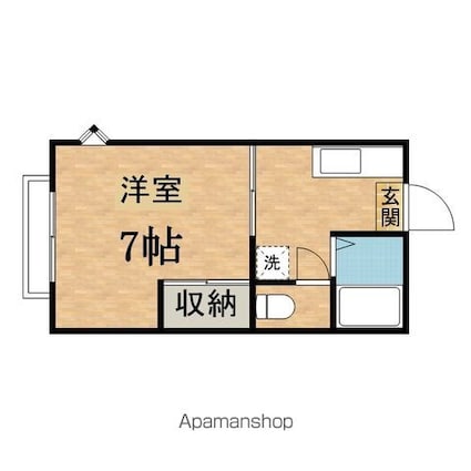 コーポクレイン[1K/23.18m2]の間取図