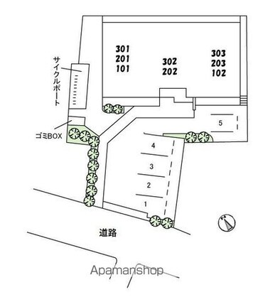 パストラール己斐中[2LDK/59.45m2]の配置図