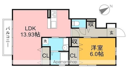 スバルホーム[1LDK/49.86m2]の間取図