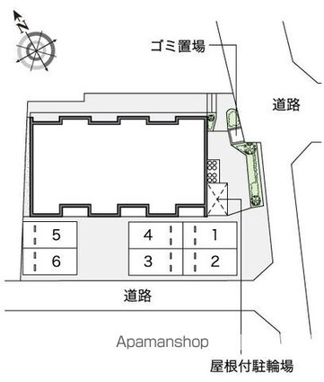愛知県江南市五明町青木[1LDK/42.72m2]の配置図
