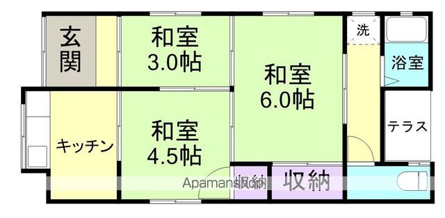 和歌山市小雑賀の戸建ての間取り