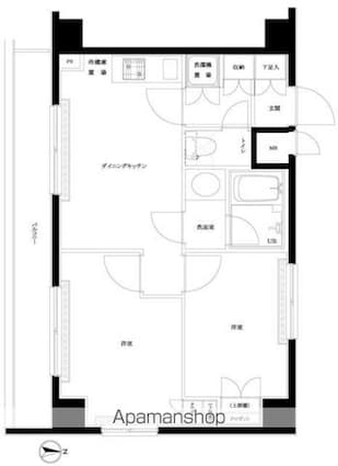 ルーブル高田馬場弐番館[2DK/40.9m2]の間取図