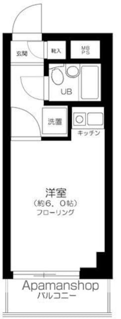 ライオンズマンションときわ台[1R/17.01m2]の間取図