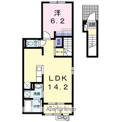 フレシール[1LDK/50.53m2]の間取図