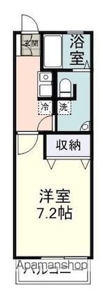 ＣＯＺＹ広野[1K/24.84m2]の間取図