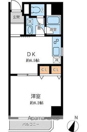 千葉県千葉市中央区中央３丁目[1DK/35.26m2]の間取図