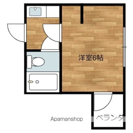 プレアール曙Ⅱ[1K/17m2]の間取図