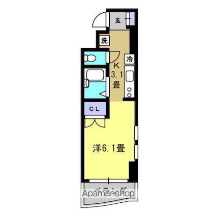Ｃｏｃｏａ[1K/20.74m2]の間取図