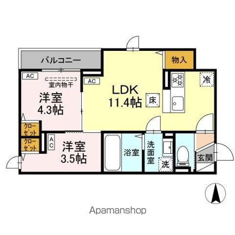 セレスティア中台 IIIの間取り写真