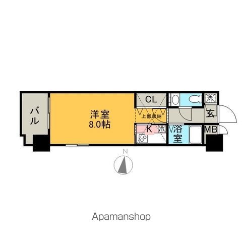 福岡市中央区春吉のマンションの間取り