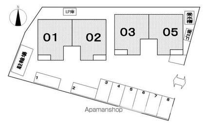 サンガーデンあい[2DK/52.44m2]の配置図