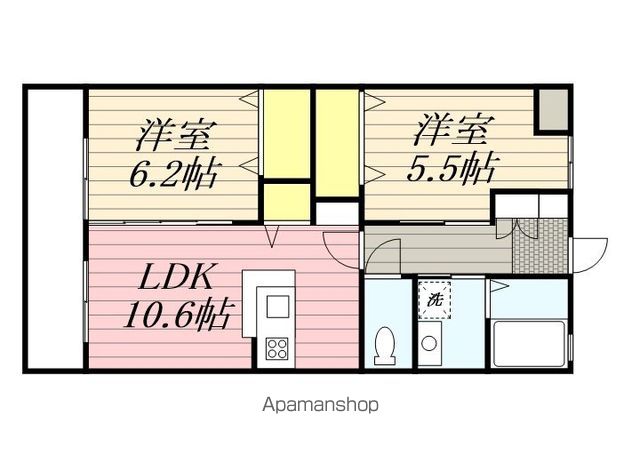 神栖市大野原のマンションの間取り