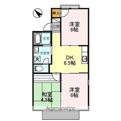 セジュールＹＢ[3DK/50.03m2]の間取図