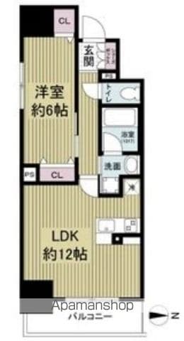 レジュールアッシュ谷町四丁目グランクラスの間取り写真