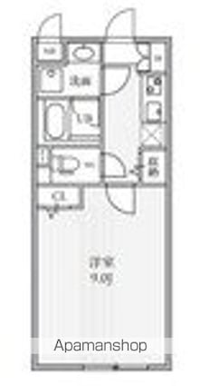 ＴＨＥ　ＰＡＬＭＳ大島[1K/28.85m2]の間取図