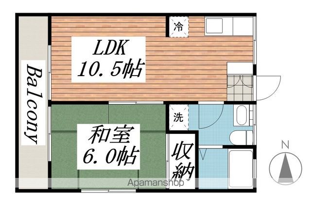 コーポ柳の間取り