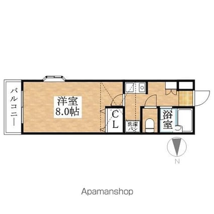 センチュリーコート[1K/30.26m2]の間取図