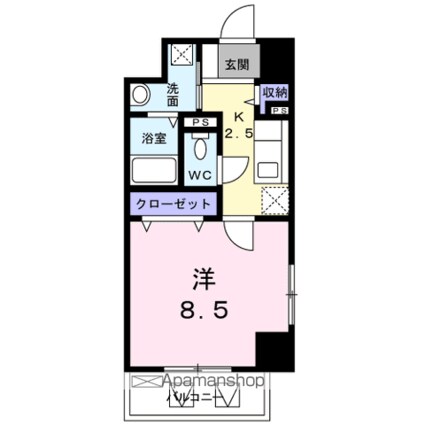 フォレスト引野[1K/30.2m2]の間取図