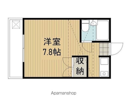 ヴィラＡ[1R/19.83m2]の間取図