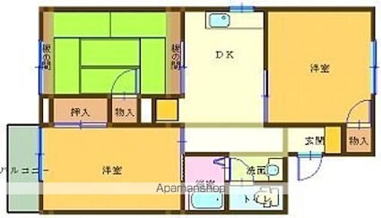 三好ハイツ[3DK/43.6m2]の間取図