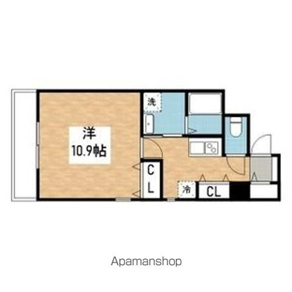 丹下キアーロ[1K/36.14m2]の間取図