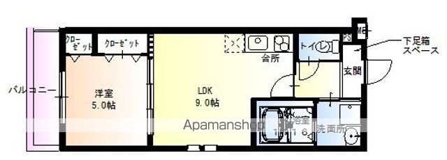 和歌山市本町のアパートの間取り