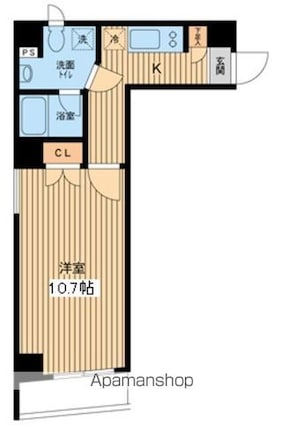 エスティメゾン武蔵小山[1K/31.13m2]の間取図