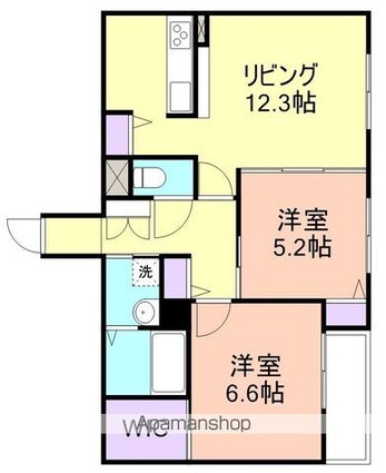 シャーメゾンＢｒｉｌｌｉａｎｔ[2LDK/58.89m2]の間取図