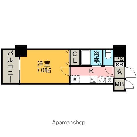 エステムコート博多駅前アヴェールの間取り