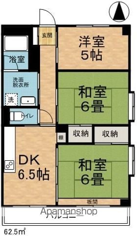 上高地コーポの間取り写真
