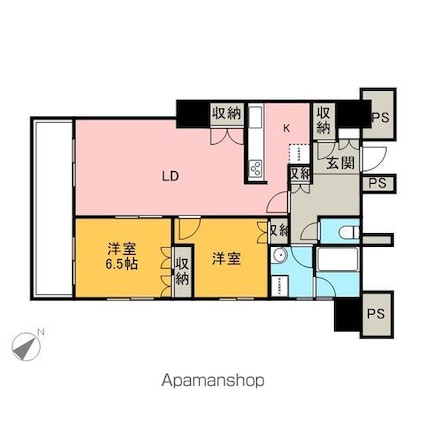 ＴＨＥ　ＴＯＫＹＯ　ＴＯＷＥＲＳ　ＭＩＤＴＯＷＥＲ[1LDK/70.38m2]の間取図