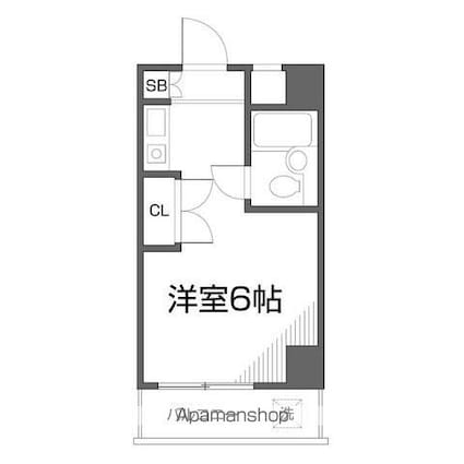 ハイムピア８[1R/17.01m2]の間取図
