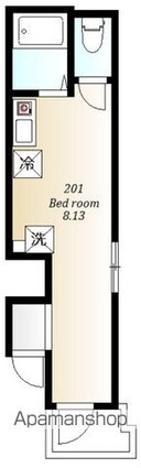 ＡＭＵＳＥ三軒茶屋[1R/18.04m2]の間取図