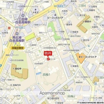 ＣＯＭＰＯＳＩＴＥ高輪[2SDK/50.74m2]の配置図