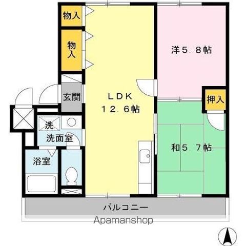 【葛飾区東金町のアパートの間取り】