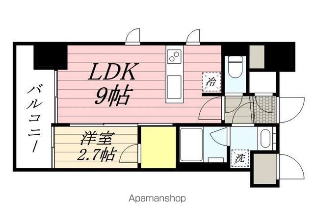 【福岡市博多区美野島のマンションの間取り】