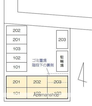 レイクサイド６[1DK/31.8m2]の配置図
