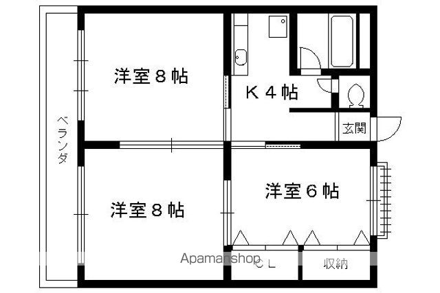 奥田マンションの間取り写真